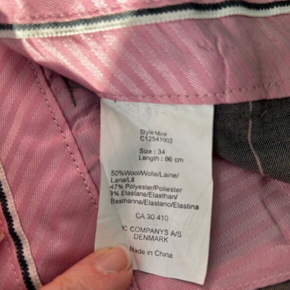 Grey and pink pinstripe pants - Picture 4 of 8